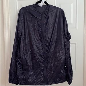 Fabletics water resistant windbreaker with hood